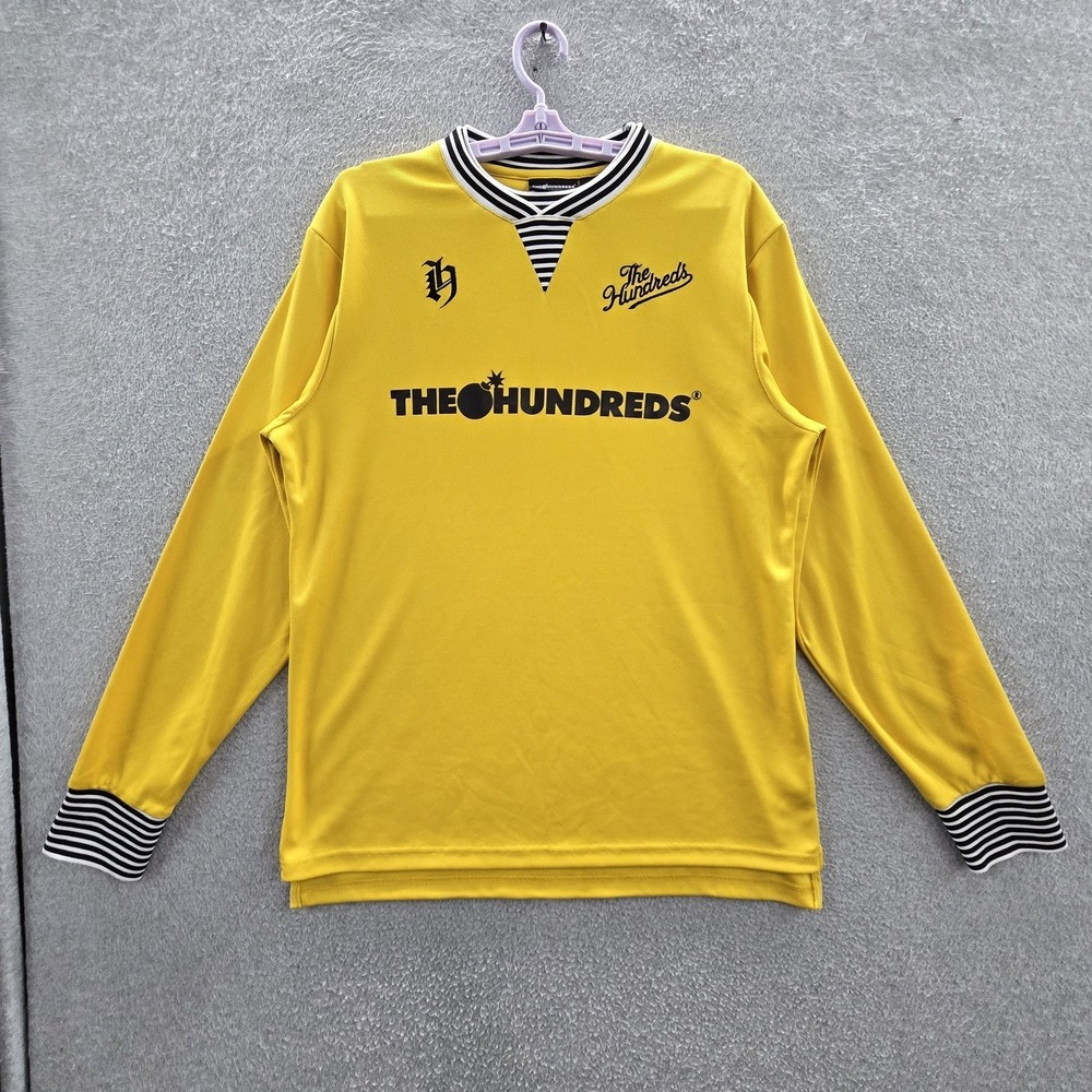 The Hundreds Men Jersey L Yellow Embroidered Graphic Logo Geometric